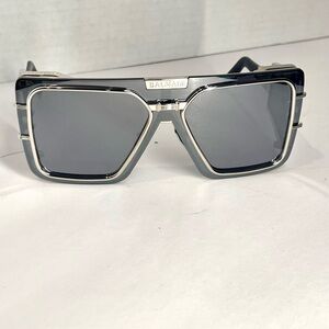 Balmain Metallic Silver and Dk. Gray “Wonder Boy” 314/500 Limited Ed. Sunglasses